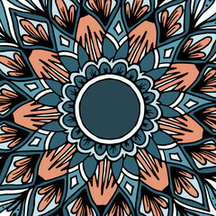 Flower mandala for cards, prints, textile and coloring books