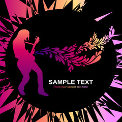 Music background, Guitar player (CD cover)