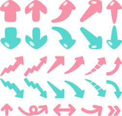 かわいい矢印の素材セット