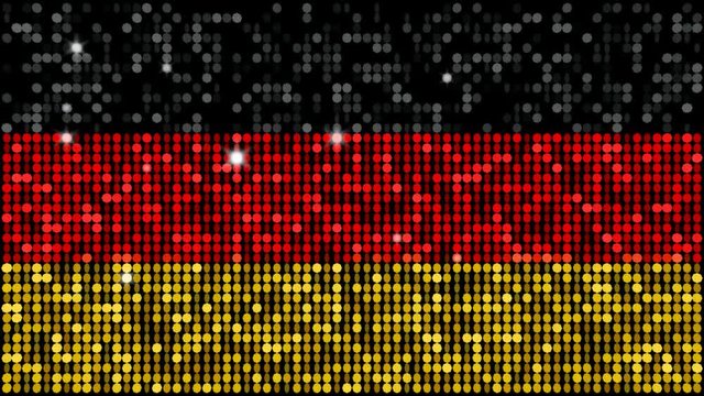 Flag of Germany - seamless looping with reflectors and sparkles

