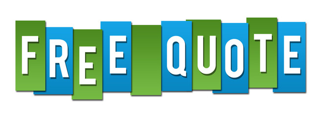 Free Quote Green Blue Stripes 