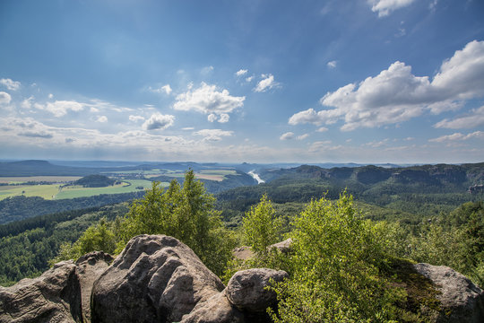 S&auml;chsische Schweiz, Aussicht vom Wintergerg in Schmilka