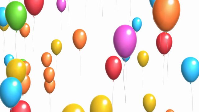 Party balloons - seamless loop, alpha channel included