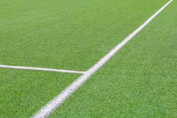 Obraz premium White line on grass green background