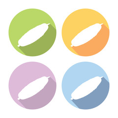 Cucumber Vegetable Flat Icons Set