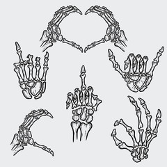 Hand Skull Vector