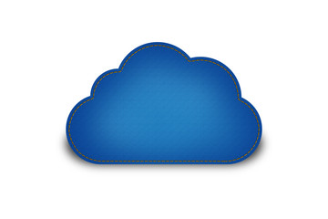 cloud with pattern polka dot background