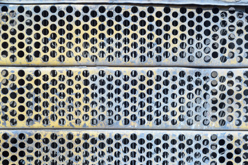 Blue Rusted Metal Ventilation Grill