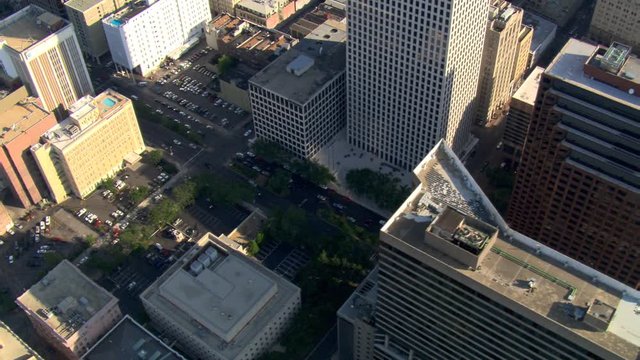 Circular flight over downtown New Orleans. Shot in 2007.