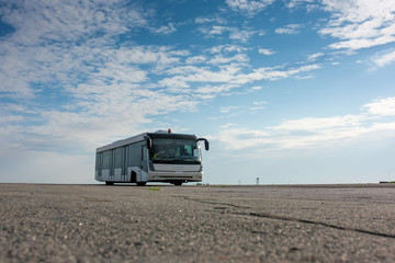 Airport bus on the apron
