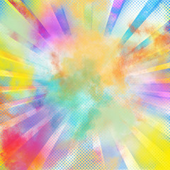 Pop-art colourful burst