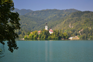 Fototapeta na wymiar View of Lake Bled, Slovenia