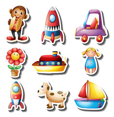 Sticker set of toys