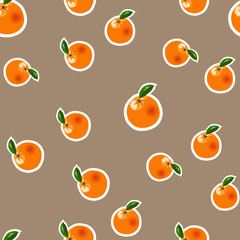 Vector orange pattern on brown background