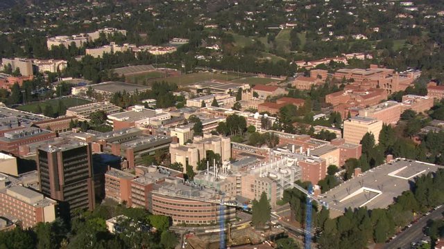 Flying over UCLA campus in Los Angeles. Shot in 2008.