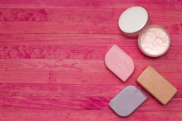 soap bar and cream mask