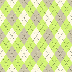 Seamless argyle pattern. Diamond shapes background.