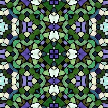 kaleidoscopic pattern - green