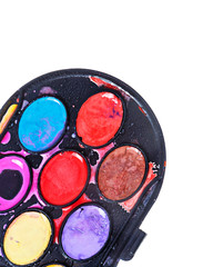 Watercolor paints. Paintbox