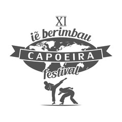 capoeira berimbau festival poster or t-shirt print illustration