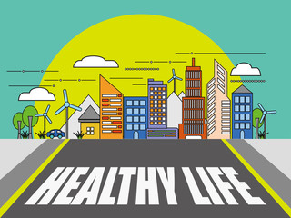 Fototapeta premium road to healthy life
