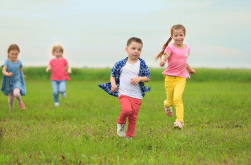 Children having fun outdoor