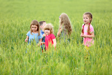 Children having fun outdoor