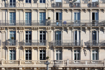 Façades d'immeubles haussmanniens