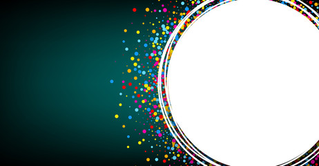 Green background with confetti.