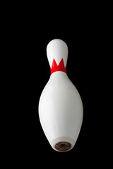 skittles for bowling isolated on black background
