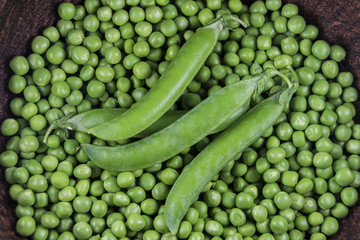 Peas in bowl