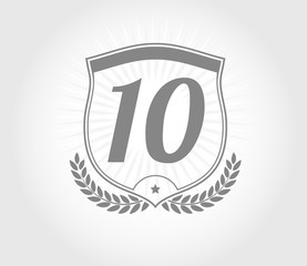 10 shield number design