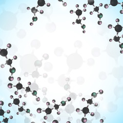 multicolor alcohol molecules background for design