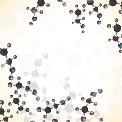 multicolor alcohol molecules background for design