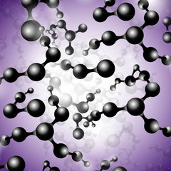 multicolor molecules  for fabric paper and web design on blured background