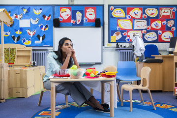 Stressed Nursery Teacher