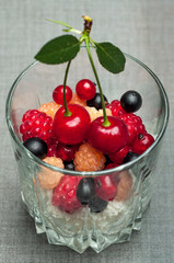 Healthy breakfast with fresh berries