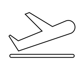 airplane silhouette  isolated icon design