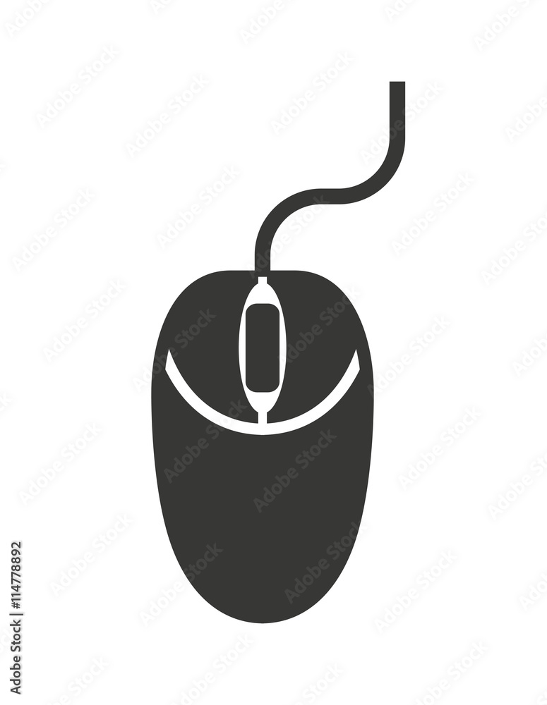 Poster mouse computer isolated icon design