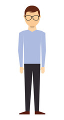 casual young man isolated icon design