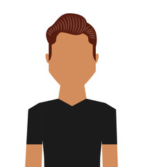 casual young man isolated icon design