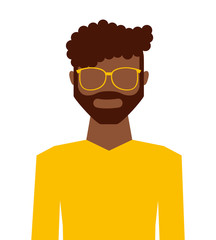 casual young man isolated icon design