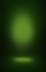 soft green spotlight background blur, dark color shadows and place for standing vertical