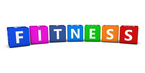 Fitness Sign Colorful Cubes