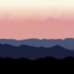 Landscape with Mountain and Sunrise