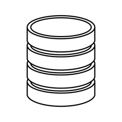 data disk isolated icon design