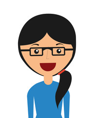 businesswoman avatar isolated icon design