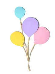 Balloon paper cut - isolated
