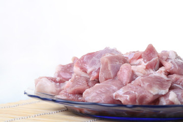 Fresh meat on the plate