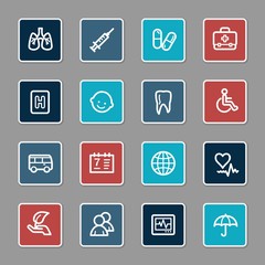 Medicine web icons set